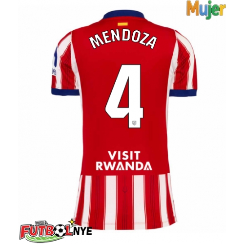 Camiseta Atletico Madrid Rodrigo Mendoza #4 Primera Equipación para mujer 2026-27 manga corta